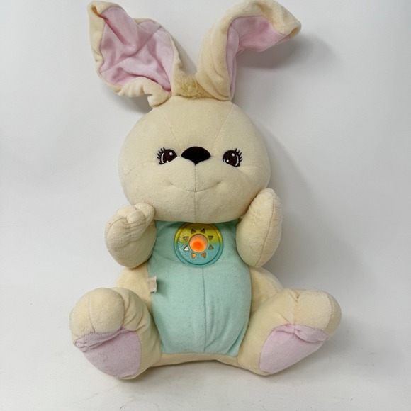 Vintage Fisher Price Peaceful Planet Soothing Sounds Bunny Plush Toy 1998 Lights - Picture 1 of 9
